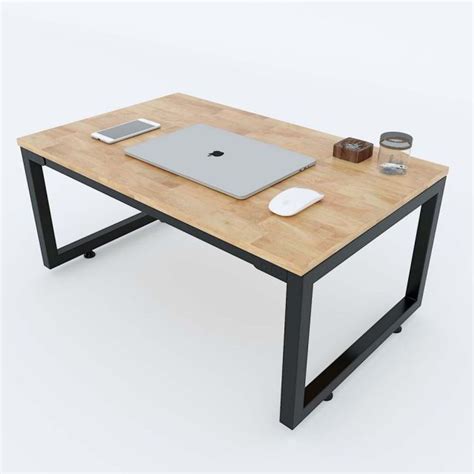 Bàn ngồi bệt gỗ cao su chân sắt lắp ráp 100x60cm SPD68153.